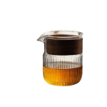 300 ml Jaapani stiilis peen klaastriibuline teekann Kreeka p&auml;hkli pandlaga soojusisolatsioon P&otilde;letusvastane eemaldatav teekeetmine 9.6x8.2cm 300ml black