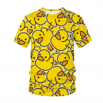 Animal Ducks 3D Prinditud T-s&auml;rgid Mood Multikad T&auml;navar&otilde;ivad Mehed Naiste L&uuml;hikesed p&uuml;ksid Varrukatega T-s&auml;rk Harajuku Lapsed Poisid T-s&auml;rgid Topid Riietus S