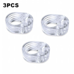 3/5 tk uksekork l&auml;bipaistev silikoonist uksek&auml;epideme puhver beebi turvaline seinakaitse uksenupp p&otilde;rkeraua m&ouml;&ouml;bli kaitse 3Pcs puhas