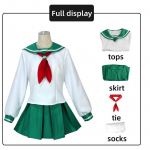 Anime Cosplay InuYasha Higurashi Kagome Naiste T&uuml;drukute Vormiriietus S&auml;rk Seelik Kost&uuml;&uuml;m Halloween Karneval T&auml;iskasvanute Kost&uuml;&uuml;mid L
