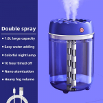 1800 ml suure mahutavusega kodu elektriline &otilde;huniisutaja USB topeltotsik Ultraheli aroomiudu udumasin LED-valgushajutiga USB Cable