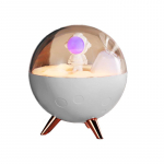 350 ml Space Astronaut USB taaslaetav 2000 mAh akuga juhtmevaba &otilde;huniisutaja sooja LED-&ouml;&ouml;valgustusega kodustele lastele kingitusteks Gray