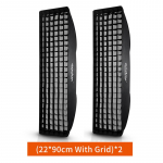 Godoxi 22*90 cm ribaga Softboxi helkur Bowensi kinnitus stuudiov&auml;lklambi Speedlite monovalgus-, portree- ja tootefotograafia jaoks