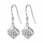 1paar 19Styles 925 Sterling h&otilde;bedane ripatsk&otilde;rvar&otilde;ngas naistele CZ ringk&otilde;rvar&otilde;ngad Ehted Kingitus Dropshipping