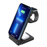 3-in-1 juhtmevaba laadija iPhone'ile 14 13 12 11 8 X Xr Xs Samsung S22 S21 Kiirlaadimispunkt Samsungi kella laadimispunktile 3 In 1 must