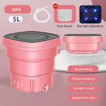 5L kaasaskantav pesumasin aluspesu kuivatiga &auml;mbriga sokid riided pesumasin telkimine kokkupandav mini pesumasin kodumasin EU roheline