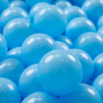 KiddyMoon 50 Balls 7cm/2.75in pehmest plastikust m&auml;ngupallid lastele v&auml;rvilised sertifitseeritud made in eu, baby blue 50 Balls/7cm-2.75in