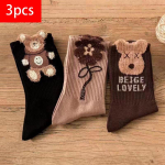 Fashion Bear Naiste sokid s&auml;&auml;re keskpaigani Pl&uuml;&uuml;ssokid pealisr&otilde;ivad Cute Ins Tide Mitmek&uuml;lgsed pikad sokid s&uuml;gis- ja talvesokid one size