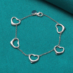 925 h&otilde;bedane viie armastuse s&uuml;damega k&auml;ev&otilde;ru naistele pulmapeo moeehted 20cm