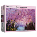 Puzzle Life pusle PL1387, 1000 t&uuml;kki, Cherry Blossom Road, 1000 t&uuml;kki pusle, laste m&auml;ngud, &otilde;petlikud m&auml;nguasjad pink