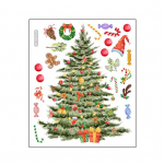 J&otilde;ulude lumememme tualettkleebis L&otilde;bus j&otilde;ulupuu eemaldatav seinakleebis Uudne tualettruumi kodukaunistus A