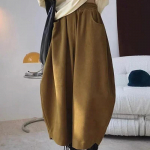 S&uuml;gisvintage lahtised Bloomers Naiste kevadised laia s&auml;&auml;rega haaremip&uuml;ksid taskutega kontori-daami soliidsed p&uuml;ksid elegantsed 30016 One Size orion i v&auml;rv