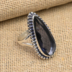 H&auml;mmastav ioliidist v&auml;&auml;riskivist k&auml;sitsi valmistatud tahke 925 h&otilde;bedast s&otilde;rmus ehted armastuseks 4 sinine