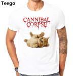 Cannibal Corpse tapeti s&uuml;ndides 1991 Death Metal Grindcore must unisex T-s&auml;rk l&uuml;hikeste varrukatega vabaaja tr&uuml;kitud T-s&auml;rk S