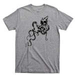 Kraken Skull Blackbeard Pirate Leviathan Tiamat Sailors Diver Tattoo Tee Unisex T-s&auml;rgid S