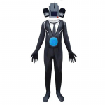 Skibidi WC kost&uuml;&uuml;mim&auml;ng Cosplay K&otilde;lar Mees TV Mees Body Jumpsuit mask Cosplay Halloweeni Kost&uuml;&uuml;mid Meestele Lapsed 130
