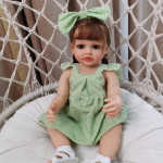 22-tolline elutruu Reborn Baby Girl nukk 55 cm t&auml;issilikoonist keha juurtega juustega vasts&uuml;ndinud nukud lastele s&uuml;nnip&auml;evaks kingituseks vanni m&auml;ngukaaslane m&auml;nguasi