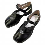 Rimocy Vintage l&otilde;hestatud varba pahkluu pandla Mary Jane kingad naiste Kawaii pu nahast madala kontsaga Lolita kingad naisele mustad gooti pumbad 35