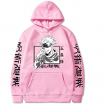 Jaapan Anime Jujutsu Kaisen Gojo Satoru Hoodies Pusa vabaaja Anime Pullover Prindiga avarate pikkade varrukatega meeste kapuuts T&auml;navar&otilde;ivad M