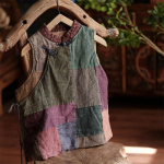 Johnature naiste vintage lapit&ouml;&ouml;d v&auml;rvilised vestid, mantlid, alused puuvillased linased riided Hiina stiilis v&ouml;&ouml; pluss puuvillased vestid One Size tumeroheline v&auml;rv