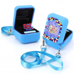 UUS Bitzee digitaalse lemmikloomakaitse&uuml;mbrise jaoks koos pika kaelapaela, silikoonist kaitsekattega tolmukindla kandekoti koti tarvikud Blue