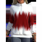 Gradientv&auml;rvitr&uuml;kiga kaelusega t&otilde;mblukk pikkade varrukatega talvine poolkilpkaelusega kapuuts 2XL must