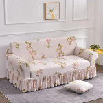 Lilletr&uuml;kiga diivanikate Stretch spandex diivani seelikukatted Elutoa jaoks m&otilde;eldud elastsed eemaldatavad diivanikatted 1Pc 4-seat 235-300cm