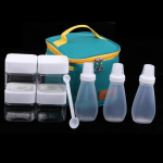 7 tk l&auml;bipaistvast plastikust maitseainekonteineriga pudelid v&uuml;rtside purgid maitsetaimede soola ja suhkruga, pipar toidu&otilde;li