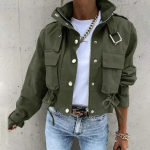 Naiste tr&uuml;kitud l&uuml;hike tuulejope XXL roheline