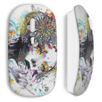 Juhtmeta hiir Naise stiliseeritud n&auml;gu