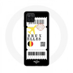 Coque Samsung Galaxy A12 Billet d'avion Bruxelles