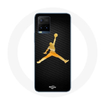 Coque pour Vivo Y21s 2021 / Y21 2021 Air michael jordan logo jaune