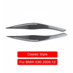 2tk s&uuml;sinikkiust esitulede silmalaud kulmude katte dekoratiivsed kleebised BMW 3. seeria E90 318 320i 325i 2009-12 autotarvikutele 3 Color Style