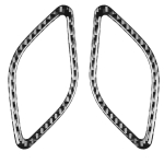 2pcs Car Dashboard Air Vent Outlet Decoration Cover Sticker for BMW E84 X1 2011-2015 Car Carbon fiber Interior Accessories must