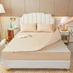 Veekindel Madratsikate Lukuga Kuus K&uuml;lg K&otilde;ik Kaasav Madratsikaitse Queen Tepitud Paigaldatav Voodilina 2xPillowcase 48x74cm