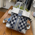 Teksa litriga ruuduline seljakott, crossbody kott, naiste kott, mitmeotstarbeline &uuml;he &otilde;laga moodne ja isikup&auml;rastatud seljakott sinine