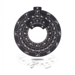 Viiendiku ring plastikust ratas Meloodiat&ouml;&ouml;riist Muusikateooria Plaadi &otilde;ppevahend Akordisarja tabel 12cm must