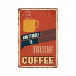 Retro metallist kohvipurgi sildid kohvik-pood plaat Vintage baari pubiseina dekoratiivne plakat Kodukaunistus 20x30cm 20x30cm