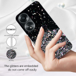&Uuml;mbris OPPO A78 A58 A18 A38 A79 4G A98 A96 A76 A16 A15 A57 A77 5G Reno 10 Pro 8 7 Lite 6 kaanega l&auml;bipaistev Glitter l&auml;ikiv Bling silikoon, pehme &otilde;huke OPPO A38