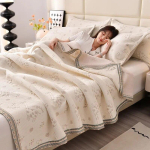 Tekid Puuvillane suvine tekk pehme voodipesu tekk &uuml;lipehme voodikate padjap&uuml;&uuml;riga suvetekk voodikate King Size 100x200cm 1PCS beige