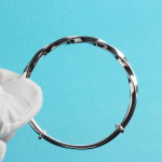 S999 Sterling H&otilde;be V&auml;hemus Mobius Tahke Sterling H&otilde;be K&auml;ev&otilde;ru Naine Tiktok Avatav Ruudukujuline Nupp Praetud S&otilde;&otilde;rikud H&otilde;bek&auml;ev&otilde;ru Adjustable size