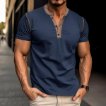 Meeste Slim Fit l&uuml;hikeste varrukatega vintage Henley s&auml;rgid Casual Basic Tops Suvine n&ouml;&ouml;biga Spordi T-s&auml;rgid Sportlik treening Niiskust &auml;rajuhtiv t-s&auml;rk meestele XXL