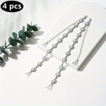 4 tk Faux Pearl rinnahoidja &otilde;larihmad, elegantsed reguleeritavad aluspesu rihmad, naiste pesu ja aluspesu tarvikud 180g 4 pcs