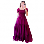 Naiste maksikleit ruudukujuline kaelus, elastne rinnakorv, plisseeritud &uuml;hev&auml;rviline A-joon, lahtine lapiline &auml;&auml;ris, l&uuml;hikeste varrukatega, plisseeritud p&otilde;rand S tumepunast v&auml;rvi