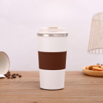 304 roostevabast terasest kruus k&otilde;rge v&auml;&auml;rtusega &uuml;mberp&ouml;&ouml;ratava kaanega otsejoomiseks m&otilde;eldud kohvitassi, &auml;rikontori kinketopsi jaoks 380ml