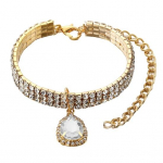 S&auml;delev kivikivist lemmiklooma kaelakee Reguleeritav stiilne ripats Ehted Kassidele Koertele Kaelakee Lemmikloomatarbed S valge