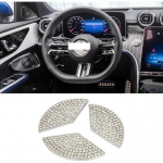 Auto siseosa kive kaunistused ja tarvikud, Mercedes auto tarvikud, Mercedes tarvikud, L&auml;ikiv auto rooliratas teemantkleebis, &Uuml;hilduv
