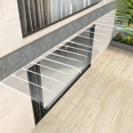 Ukse varikatuse aken ilma sulgudeta Varjualused V&auml;liveranda 40x40cm LxW