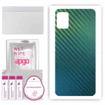 apgo Protective Skin Sticker for the back compatible with Cubot J8, Wrap Film, Foil, Vinyl - Pattern Carbon Chameleon CAKA1