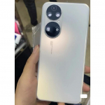 6,6 Huawei P50 Pro jaoks taga aku kate Klaas tagumine korpuse uks P50Pro jaoks aku kate koos kaamera raami objektiiviga White With Frame len